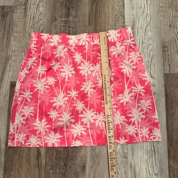 Pink Palm Print Mini Skort Golf Athleisure Spring Summer Stretchy Sz L - Picture 2 of 5